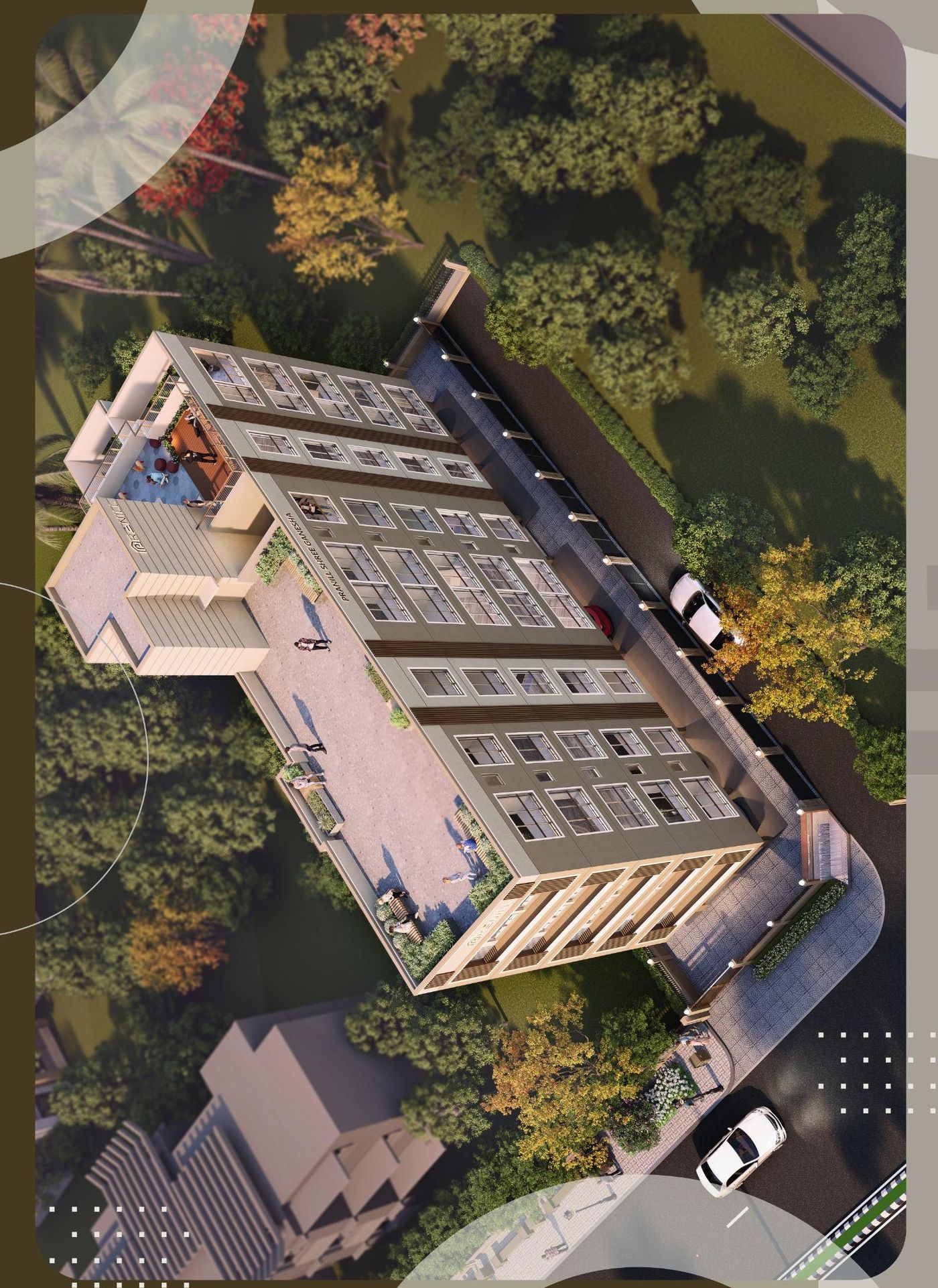 Aerial view of Pranill Shree Ganesha and Neral surroundings